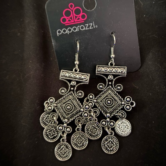 paparazzi Jewelry - Paparazzi Silver Chandelier Earrings